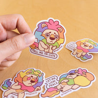 Adam & Steve Vinyl Stickers - The Mage's Emporium Geoffrey Siu Art LLC Geoffrey Siu Art LLC Shopify Collective Used English Vinyl Sticker Japanese Style Comic Book