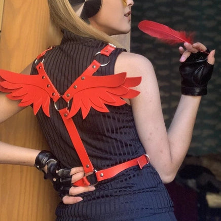 Angel Wings Leather Harness - The Mage's Emporium Kore Kawaii Kore Kawaii Shopify Collective Used English Japanese Style Comic Book