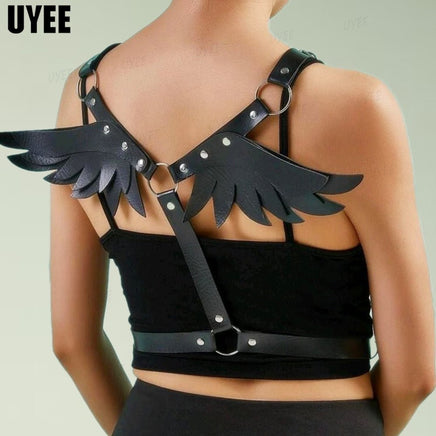 Angel Wings Leather Harness - The Mage's Emporium Kore Kawaii Kore Kawaii Shopify Collective Used English Japanese Style Comic Book