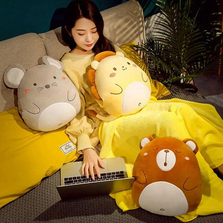 Animal Cushion Blanket - The Mage's Emporium Kore Kawaii Kore Kawaii Shopify Collective Used English Japanese Style Comic Book