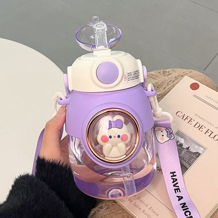Animal Water Bottles With Lid and Straw - The Mage's Emporium Kore Kawaii Kore Kawaii Shopify Collective Used English Japanese Style Comic Book