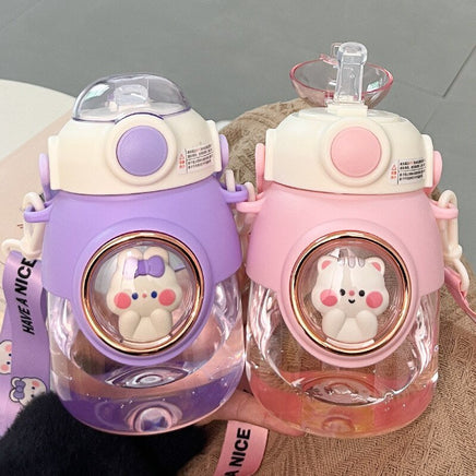 Animal Water Bottles With Lid and Straw - The Mage's Emporium Kore Kawaii Kore Kawaii Shopify Collective Used English Japanese Style Comic Book