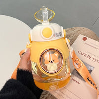 Animal Water Bottles With Lid and Straw - The Mage's Emporium Kore Kawaii Kore Kawaii Shopify Collective Used English Japanese Style Comic Book