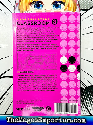 Assassination Classroom Vol 3 - The Mage's Emporium Viz Media 2404 bis3 copydes Used English Japanese Style Comic Book