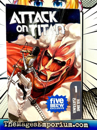 Attack on Titan Vol 1 Five Below Cover - The Mage's Emporium Kodansha 2410 BackInStock Used English Manga Japanese Style Comic Book