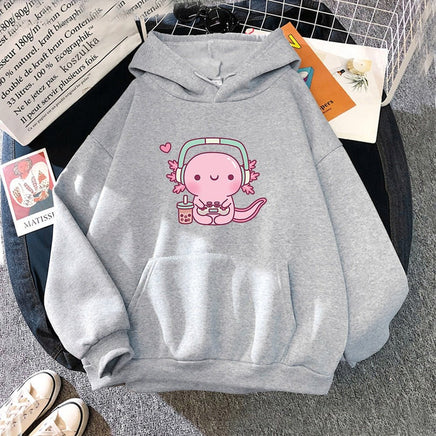 Axolotl Gamer Hoodie - The Mage's Emporium Kore Kawaii Kore Kawaii Shopify Collective Used English Japanese Style Comic Book