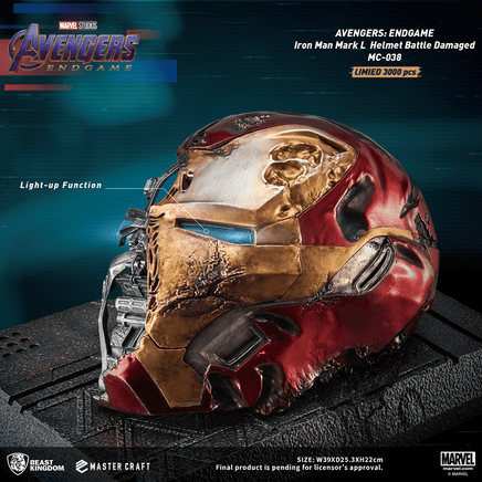 Beast Kingdom: Avengers: Endgame - Master Craft Iron Man Mark L Helmet (Battle Damaged) MC - 038 - The Mage's Emporium Shumi Toys & Gifts Shopify Collective Shumi Toys & Gifts Used English Master Craft Japanese Style Comic Book