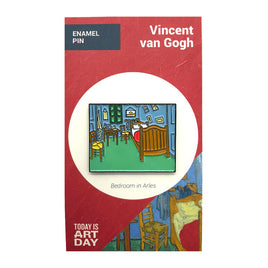 Bedroom in Arles by Vincent van Gogh Enamel Pin - Today is Art Day