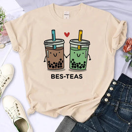 "Bes - Teas" Boba Tea Friendship T-Shirt - The Mage's Emporium Kore Kawaii Kore Kawaii Shopify Collective Used English Japanese Style Comic Book