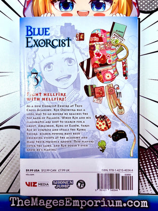 Blue Exorcist Vol 3 - The Mage's Emporium Viz Media 2411 BackInStock Used English Manga Japanese Style Comic Book