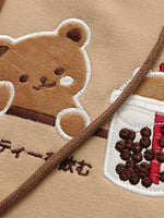 Boba Tea Teddy Bear Hoodie - The Mage's Emporium Kore Kawaii Kore Kawaii Shopify Collective Used English Japanese Style Comic Book