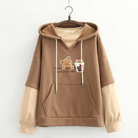 Boba Tea Teddy Bear Hoodie - The Mage's Emporium Kore Kawaii Kore Kawaii Shopify Collective Used English Japanese Style Comic Book