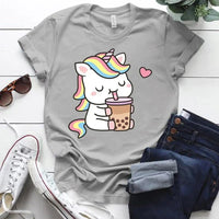 Boba Tea Unicorn T-Shirt - The Mage's Emporium Kore Kawaii Kore Kawaii Shopify Collective Used English Japanese Style Comic Book