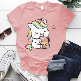 Boba Tea Unicorn T-Shirt - The Mage's Emporium Kore Kawaii Kore Kawaii Shopify Collective Used English Japanese Style Comic Book