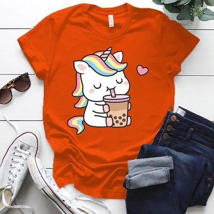 Boba Tea Unicorn T-Shirt - The Mage's Emporium Kore Kawaii Kore Kawaii Shopify Collective Used English Japanese Style Comic Book