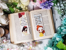 Bookish Princess Quotes Double Sided Bookmark - The Mage's Emporium White Rose Books & More Shopify Collective White Rose Books & More Used English Bookmark Japanese Style Comic Book