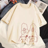 Bunny & Bear Selfie T-Shirt - The Mage's Emporium Kore Kawaii Kore Kawaii outofstock Shopify Collective Used English Japanese Style Comic Book