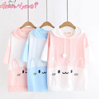 Bunny Print Hoodie - The Mage's Emporium Kore Kawaii Kore Kawaii Shopify Collective Used English Japanese Style Comic Book