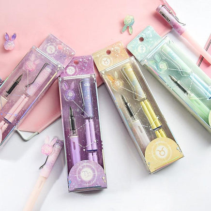 Bunny Zodiac Fountain Pens - The Mage's Emporium Kore Kawaii Kore Kawaii Shopify Collective Used English Japanese Style Comic Book