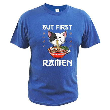 "But First Ramen" T-Shirt - The Mage's Emporium Kore Kawaii Kore Kawaii Shopify Collective Used English Japanese Style Comic Book
