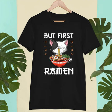 "But First Ramen" T-Shirt - The Mage's Emporium Kore Kawaii Kore Kawaii Shopify Collective Used English Japanese Style Comic Book