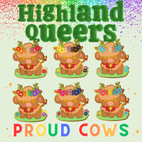 Pride Cow: Transgender Rainbow LGBTQIA+ Enamel Pin
