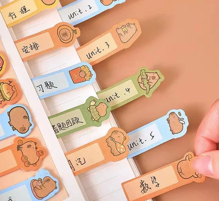 Capybara Bookmark Sticky Notes - The Mage's Emporium Kore Kawaii Kore Kawaii Shopify Collective Used English Japanese Style Comic Book