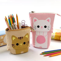 Cat Pencil Case With Zipper - The Mage's Emporium Kore Kawaii Kore Kawaii Shopify Collective Used English Japanese Style Comic Book