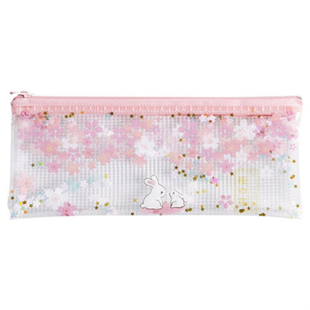 Cherry Blossom Bunny Pencil Bag - The Mage's Emporium Kore Kawaii Kore Kawaii Shopify Collective Used English Japanese Style Comic Book