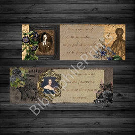 Classic Horror Authors Double Sided Bookmark - The Mage's Emporium White Rose Books & More Shopify Collective White Rose Books & More Used English Bookmark Japanese Style Comic Book