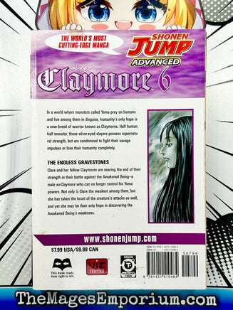 Claymore Vol 6 - The Mage's Emporium Viz Media 2406 alltags bis1 Used English Manga Japanese Style Comic Book