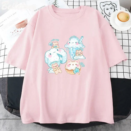 Clouds & Bears T-Shirt - The Mage's Emporium Kore Kawaii Kore Kawaii Shopify Collective Used English Japanese Style Comic Book
