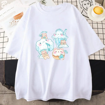 Clouds & Bears T-Shirt - The Mage's Emporium Kore Kawaii Kore Kawaii Shopify Collective Used English Japanese Style Comic Book