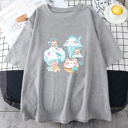 Clouds & Bears T-Shirt - The Mage's Emporium Kore Kawaii Kore Kawaii Shopify Collective Used English Japanese Style Comic Book