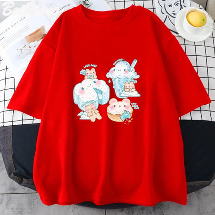 Clouds & Bears T-Shirt - The Mage's Emporium Kore Kawaii Kore Kawaii Shopify Collective Used English Japanese Style Comic Book