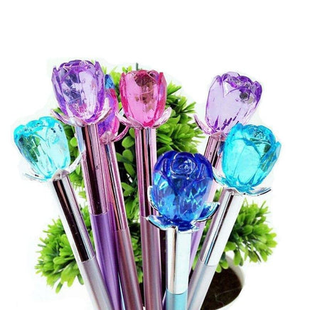 Crystal Flower Gel Pen - The Mage's Emporium Kore Kawaii Kore Kawaii Shopify Collective Used English Japanese Style Comic Book