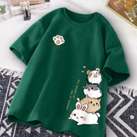 Cute Animal Stack T-Shirt - The Mage's Emporium Kore Kawaii Kore Kawaii Shopify Collective Used English Japanese Style Comic Book