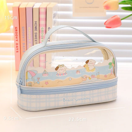 Cute Animals Transparent Pencil Case - The Mage's Emporium Kore Kawaii Kore Kawaii Shopify Collective Used English Japanese Style Comic Book