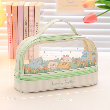 Cute Animals Transparent Pencil Case - The Mage's Emporium Kore Kawaii Kore Kawaii Shopify Collective Used English Japanese Style Comic Book
