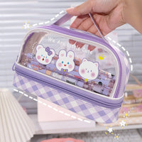 Cute Animals Transparent Pencil Case - The Mage's Emporium Kore Kawaii Kore Kawaii Shopify Collective Used English Japanese Style Comic Book