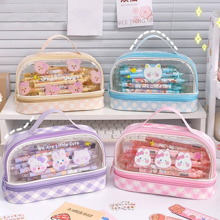 Cute Animals Transparent Pencil Case - The Mage's Emporium Kore Kawaii Kore Kawaii Shopify Collective Used English Japanese Style Comic Book