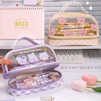 Cute Animals Transparent Pencil Case - The Mage's Emporium Kore Kawaii Kore Kawaii Shopify Collective Used English Japanese Style Comic Book