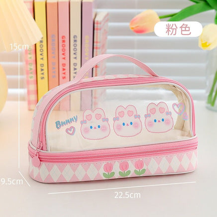 Cute Animals Transparent Pencil Case - The Mage's Emporium Kore Kawaii Kore Kawaii Shopify Collective Used English Japanese Style Comic Book