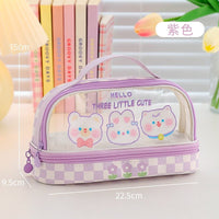 Cute Animals Transparent Pencil Case - The Mage's Emporium Kore Kawaii Kore Kawaii Shopify Collective Used English Japanese Style Comic Book