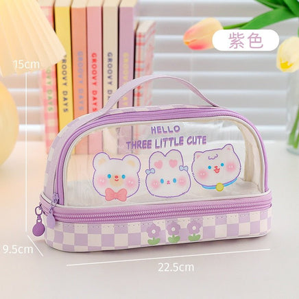 Cute Animals Transparent Pencil Case - The Mage's Emporium Kore Kawaii Kore Kawaii Shopify Collective Used English Japanese Style Comic Book