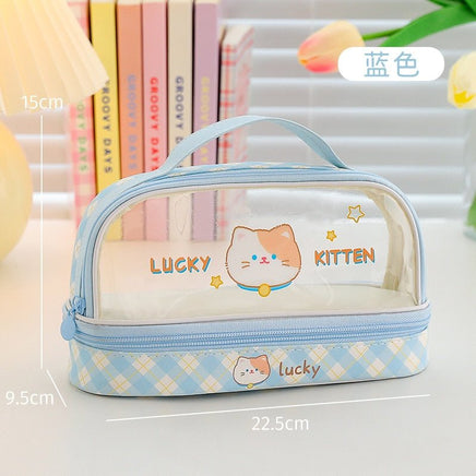 Cute Animals Transparent Pencil Case - The Mage's Emporium Kore Kawaii Kore Kawaii Shopify Collective Used English Japanese Style Comic Book