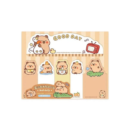 Cute Capybara Bookmark Sticky Notes - The Mage's Emporium Kore Kawaii Kore Kawaii Shopify Collective Used English Japanese Style Comic Book