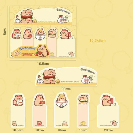 Cute Capybara Bookmark Sticky Notes - The Mage's Emporium Kore Kawaii Kore Kawaii Shopify Collective Used English Japanese Style Comic Book