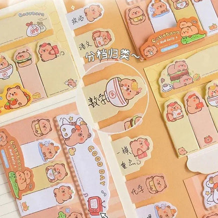 Cute Capybara Bookmark Sticky Notes - The Mage's Emporium Kore Kawaii Kore Kawaii Shopify Collective Used English Japanese Style Comic Book
