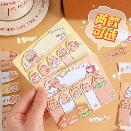 Cute Capybara Bookmark Sticky Notes - The Mage's Emporium Kore Kawaii Kore Kawaii Shopify Collective Used English Japanese Style Comic Book